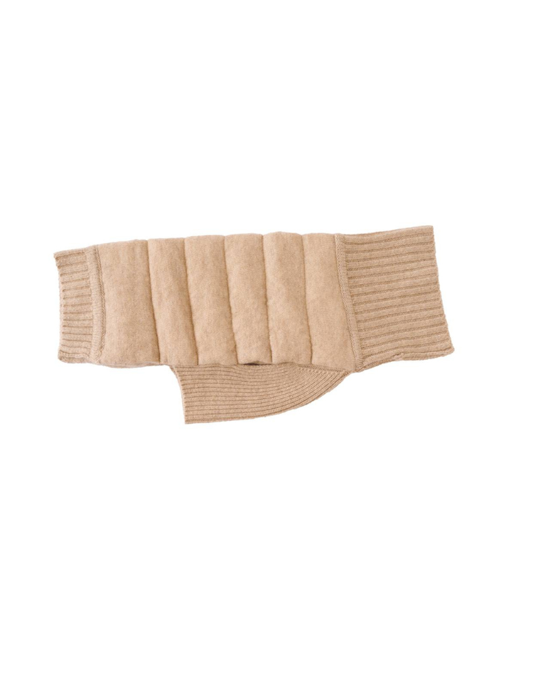 The Puffer Dog Sweater in Tan
